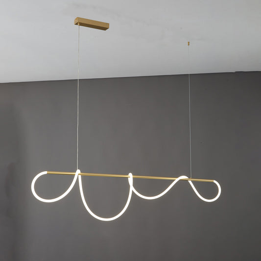 Lámpara colgante LED moderna con diseño de cuerda