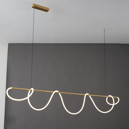 Lámpara colgante LED moderna con diseño de cuerda
