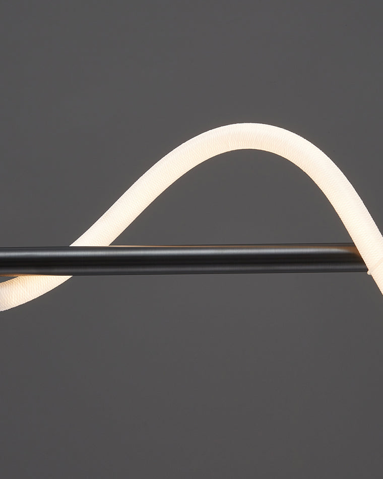 Lámpara colgante LED moderna con diseño de cuerda