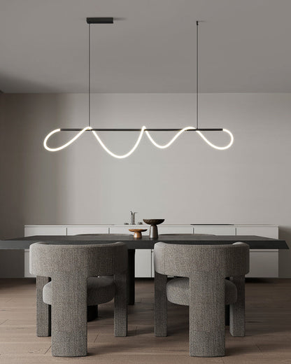 Lámpara colgante LED moderna con diseño de cuerda