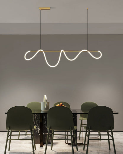 Lámpara colgante LED moderna con diseño de cuerda
