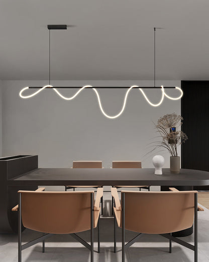 Lámpara colgante LED moderna con diseño de cuerda