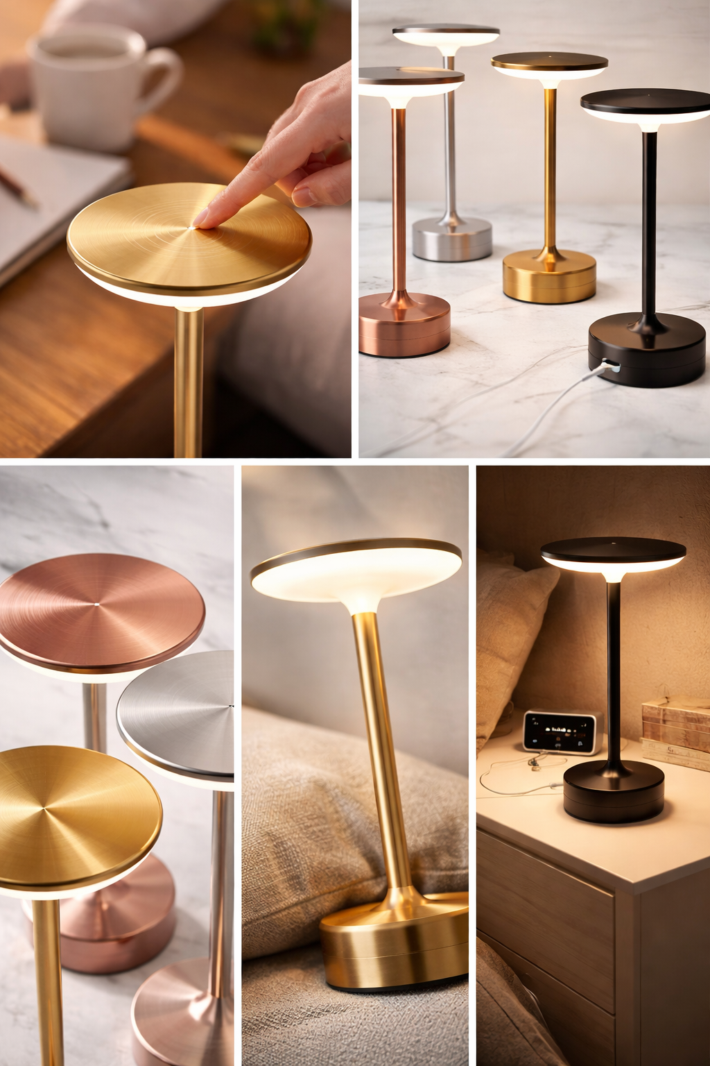 Lámpara de mesa de latón art déco Amberlin