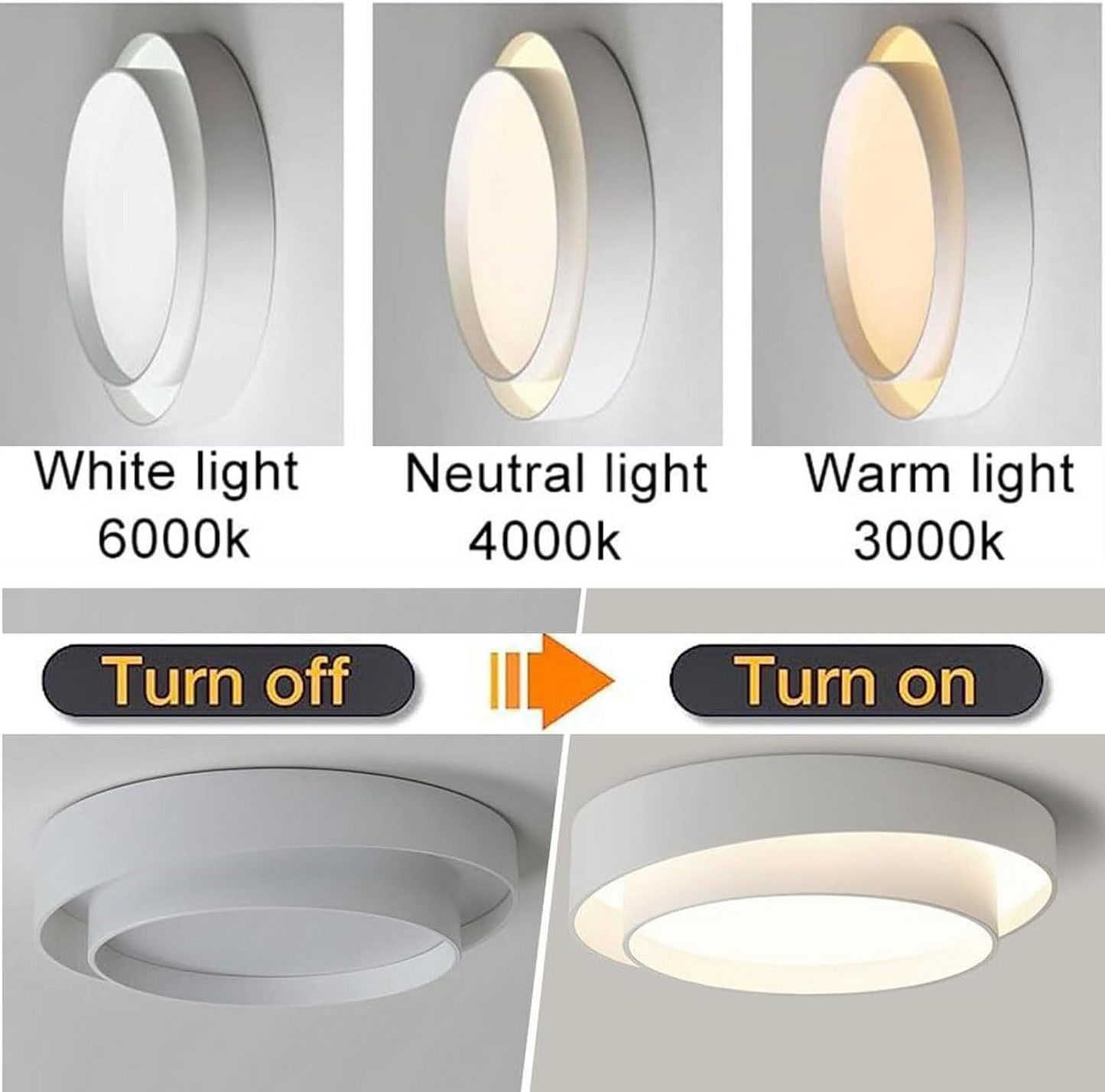 Luz LED redonda nórdica