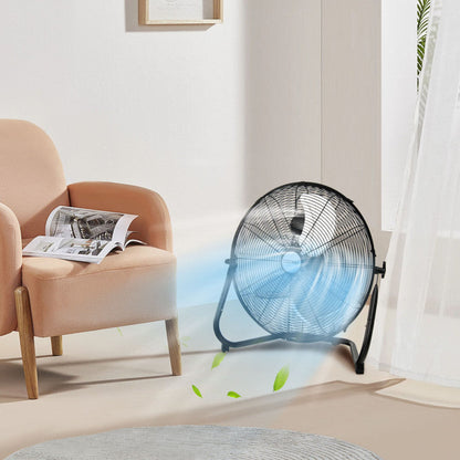 Ventilador industrial de piso de alta velocidad de 20 pulgadas