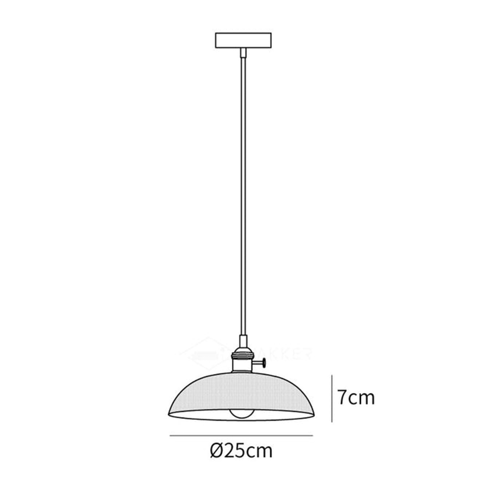 Lámpara colgante retro de vidrio acanalado