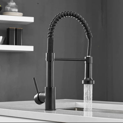 Grifo de cocina moderno con rociador extraíble de resorte
