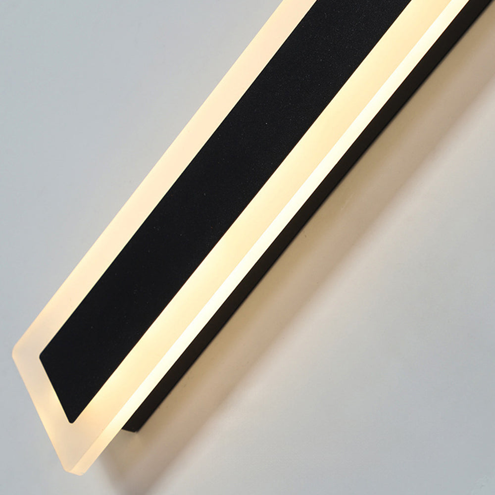 Lámpara de Pared Exterior Moderna Negra con LED IP65
