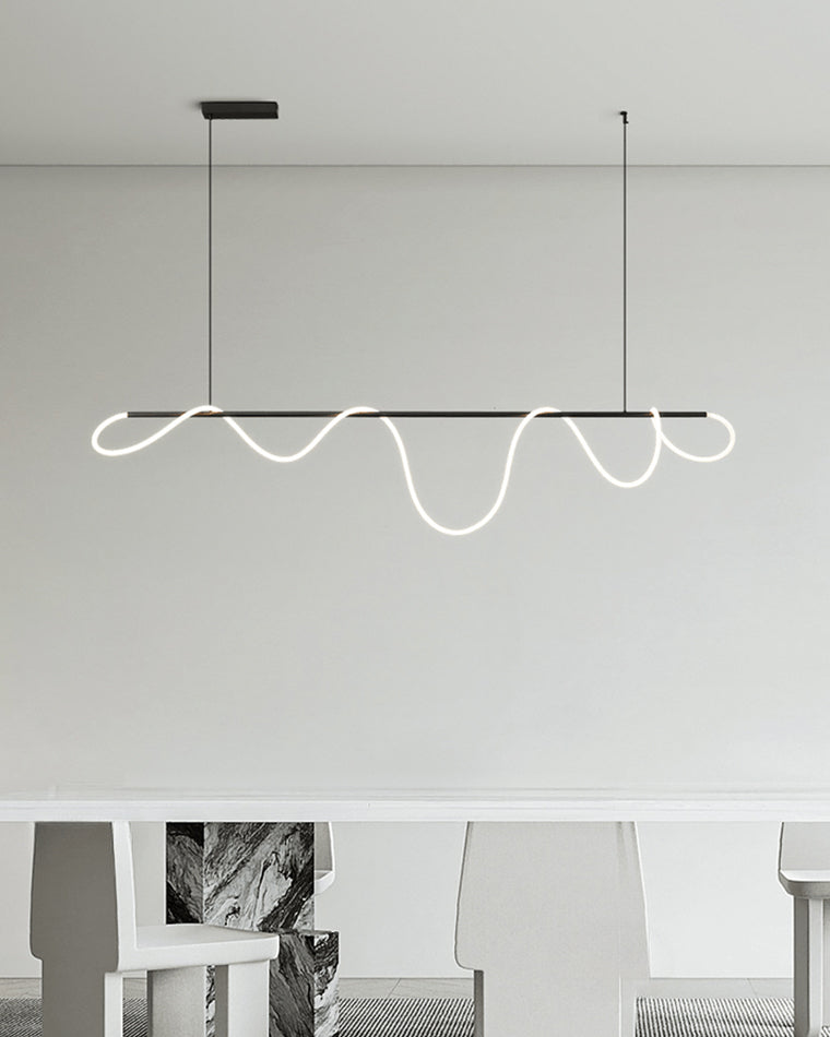 Lámpara colgante LED moderna con diseño de cuerda