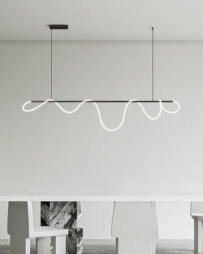 Lámpara colgante LED moderna con diseño de cuerda