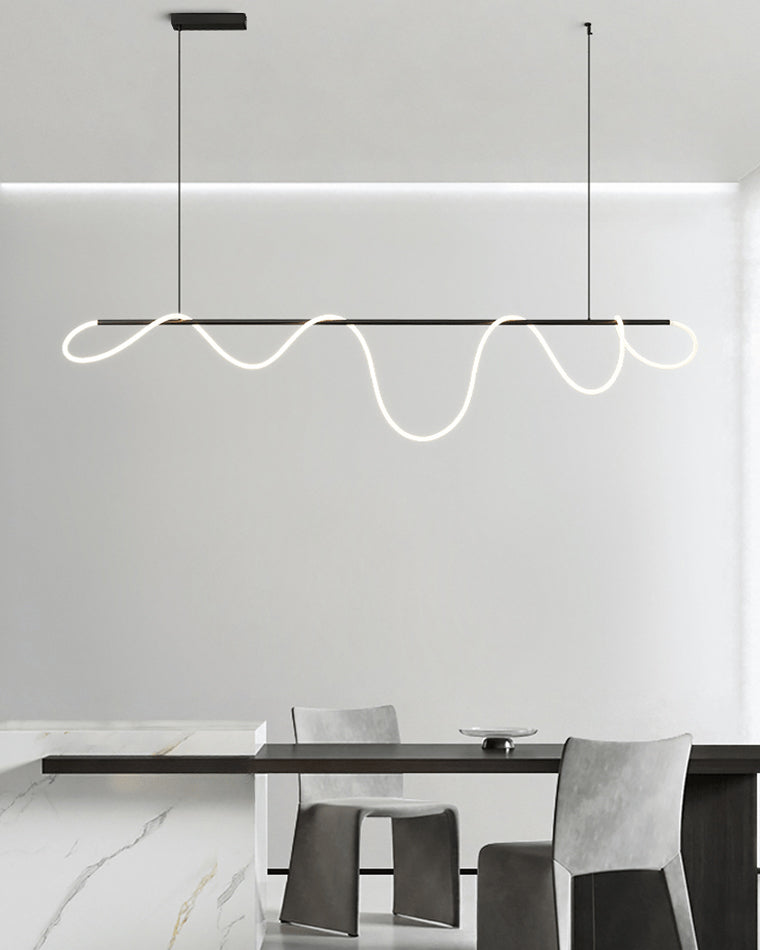Lámpara colgante LED moderna con diseño de cuerda