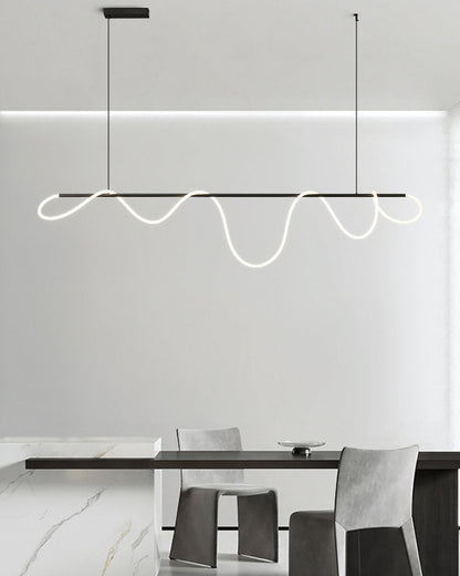 Lámpara colgante LED moderna con diseño de cuerda