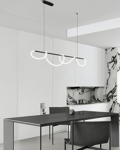 Lámpara colgante LED moderna con diseño de cuerda