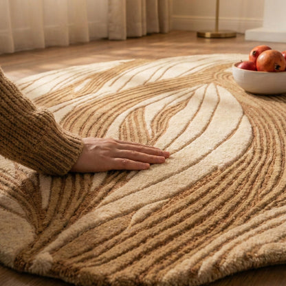 Textured wool carpet