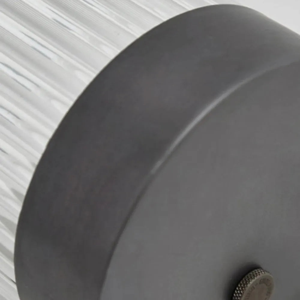 Lámpara de pared exterior moderna semicírculo de metal/vidrio