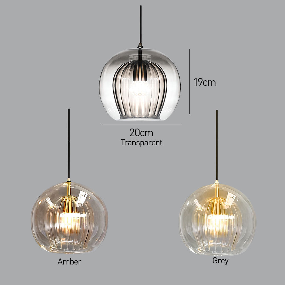 Lámpara colgante de vidrio esférico