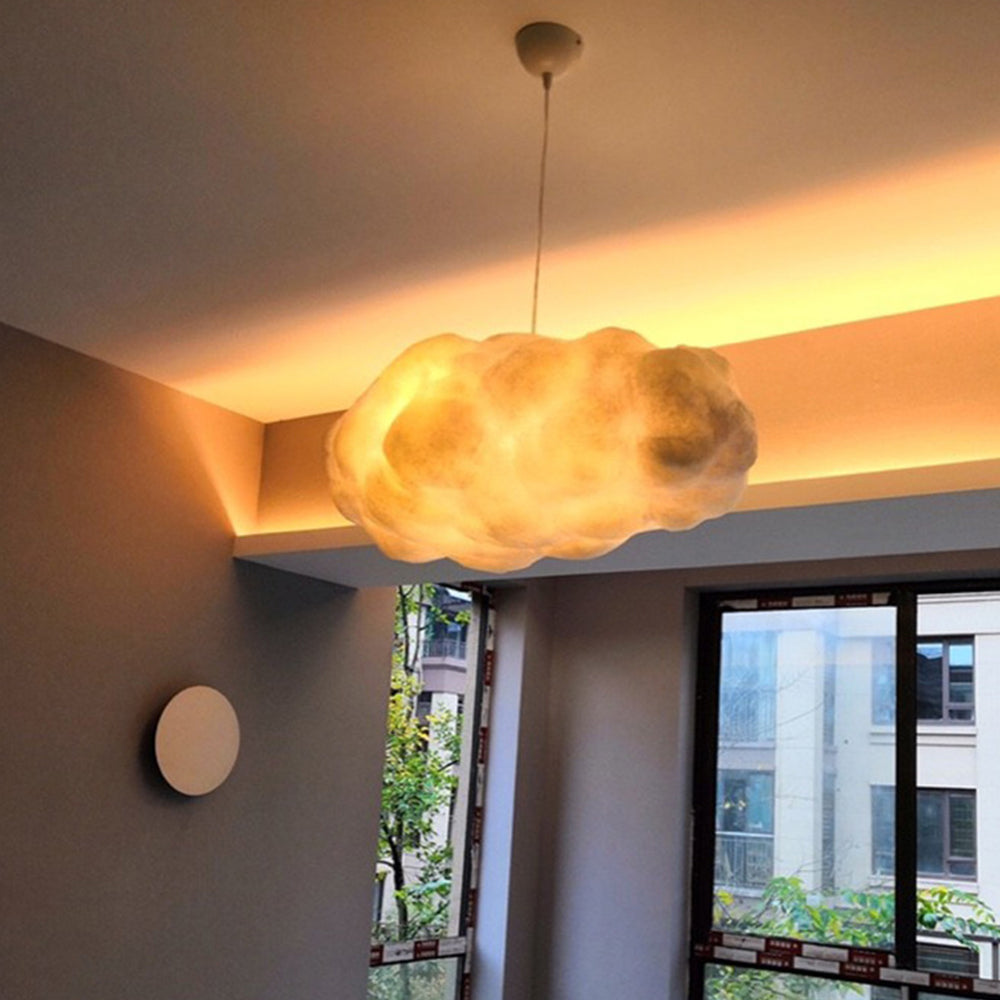 Lámpara colgante LED con forma de nube