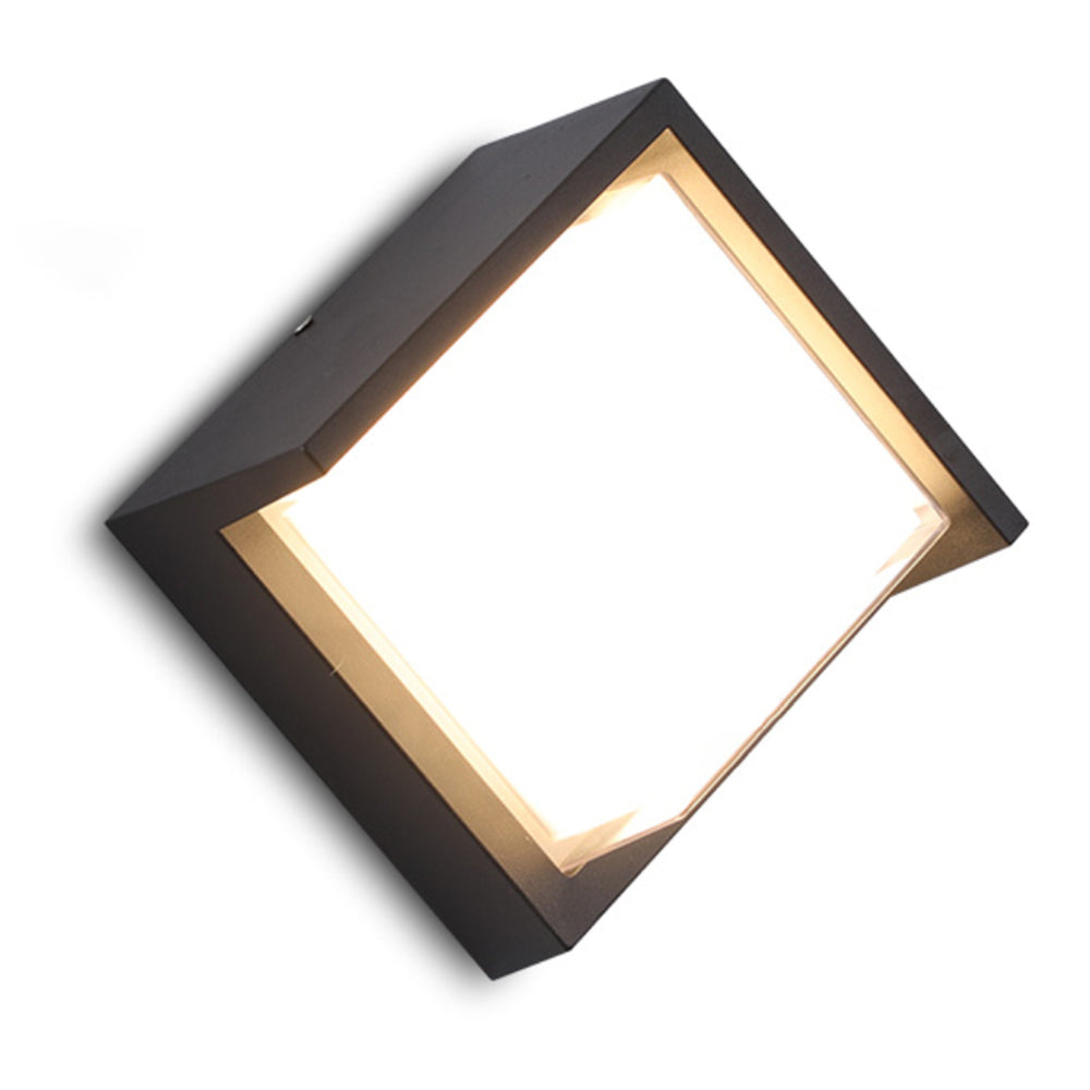 Luz de pared exterior LED geométrica