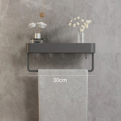 Estante moderno gris para baño