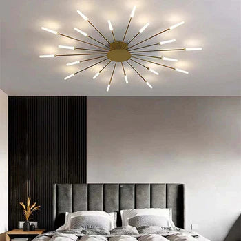 Moderne Deckenlampe im Feuerwerkslook – Dekorative Beleuchtung mit LED-Technik-Aster Selection