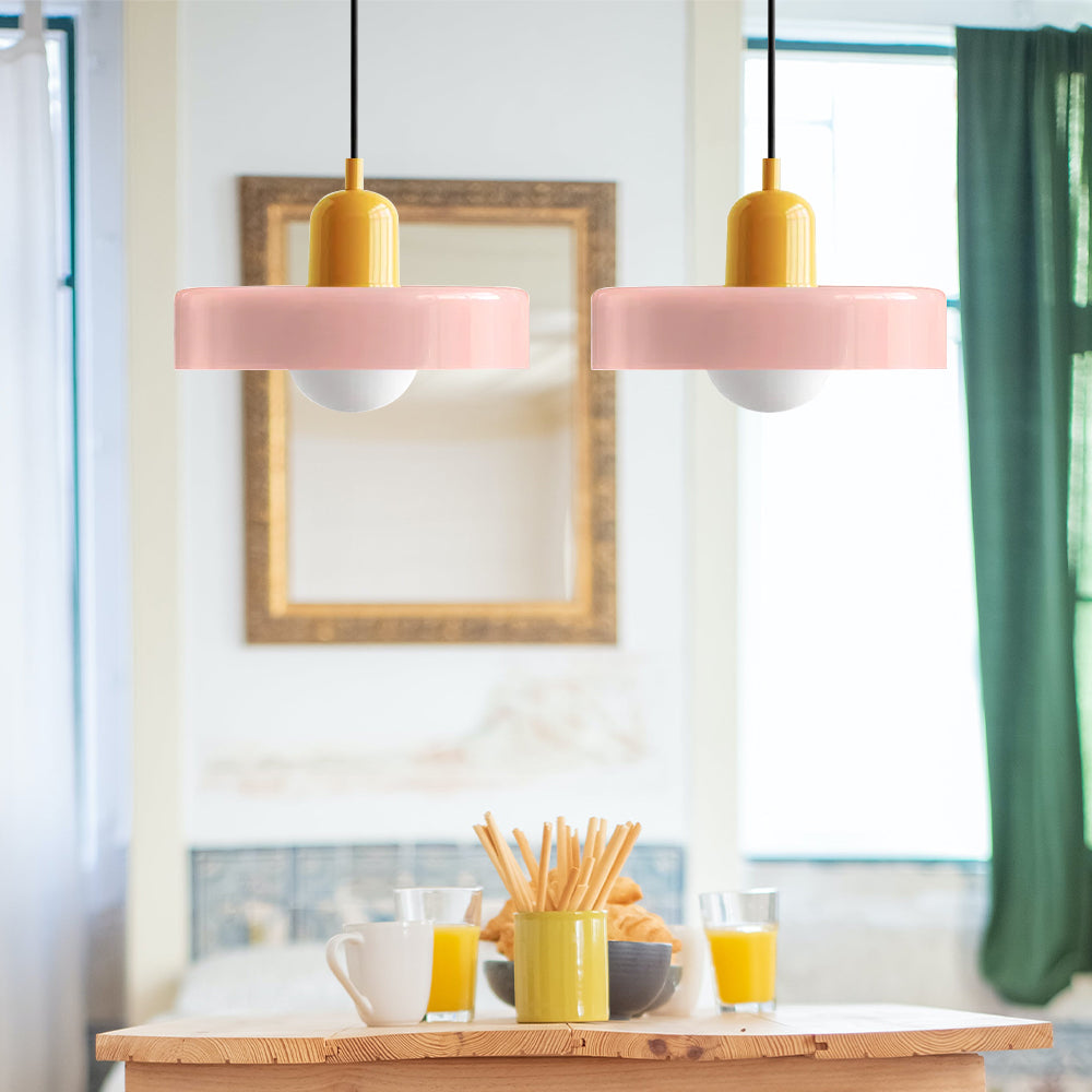 Lámpara colgante de vidriera Bauhaus