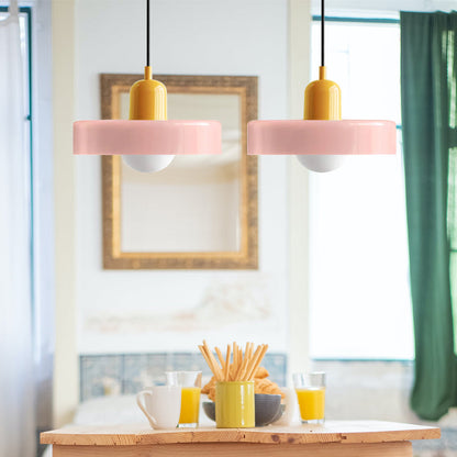 Lámpara colgante de vidriera Bauhaus