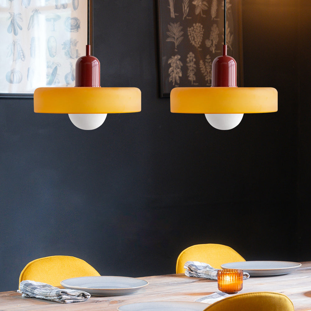 Lámpara colgante de vidriera Bauhaus