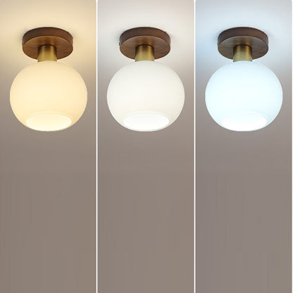 Lámpara de techo minimalista de nogal