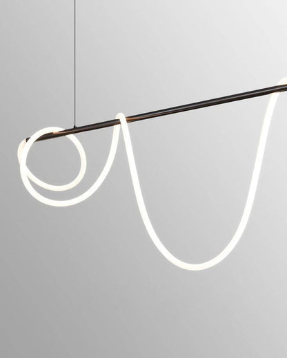 Lámpara colgante LED moderna con diseño de cuerda