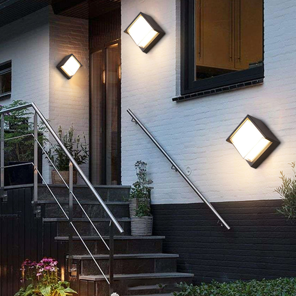 Luz de pared exterior LED geométrica