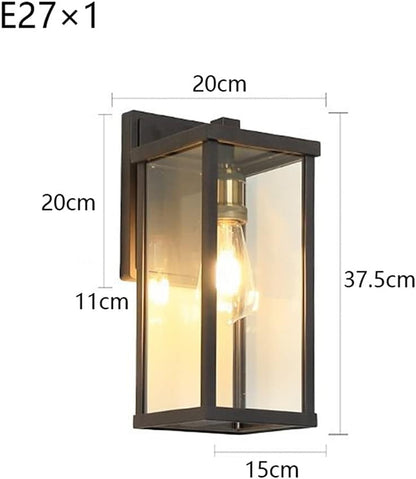 Lámpara de pared rectangular para exterior