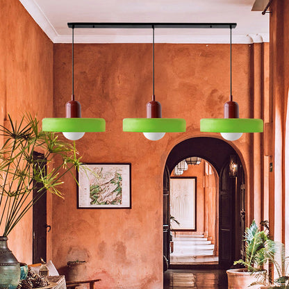 Lámpara colgante de triple vidrio