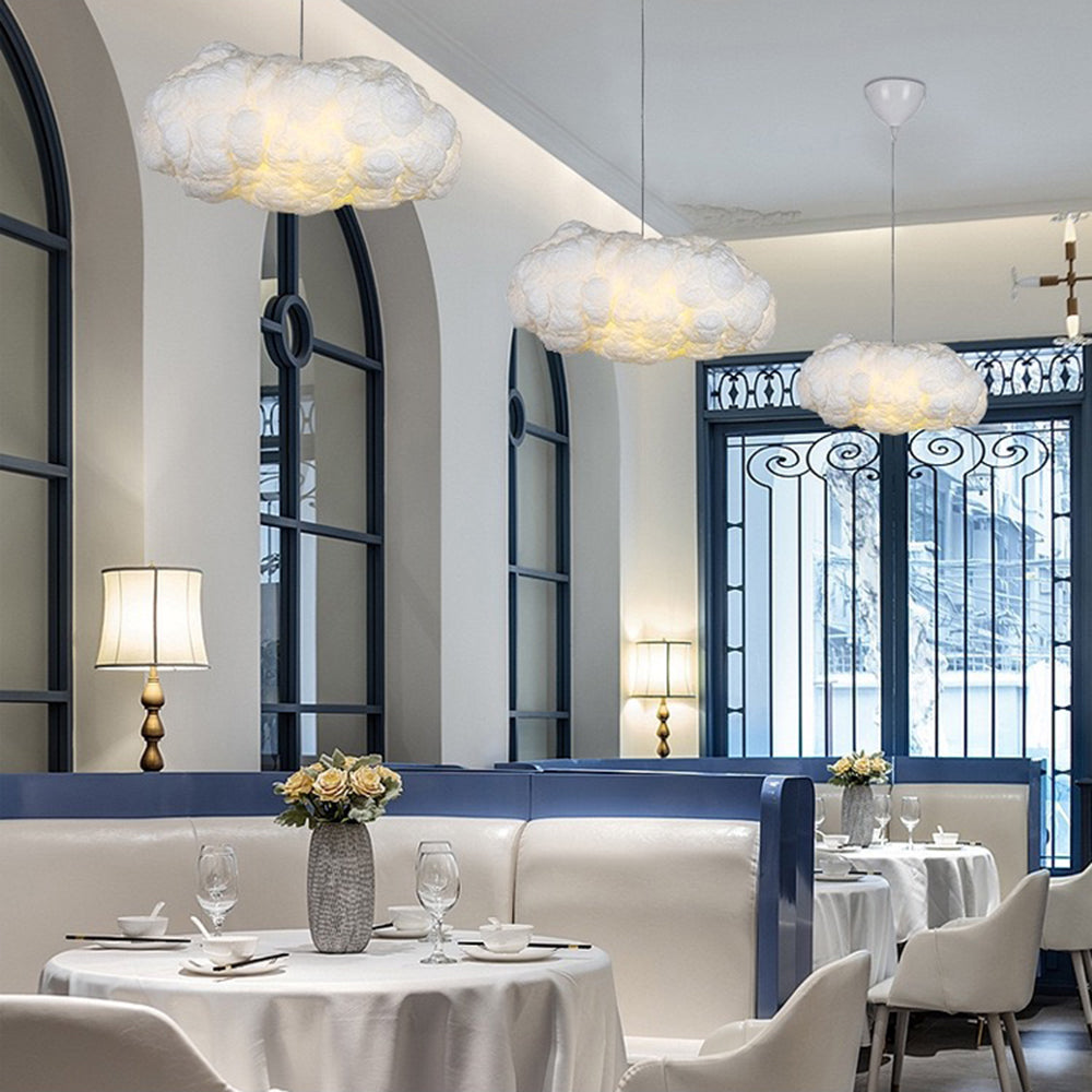 Lámpara colgante LED con forma de nube