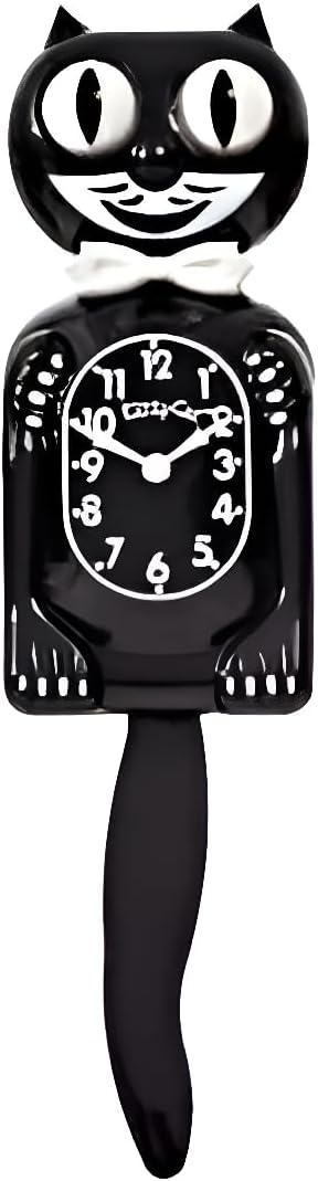 Reloj de pared Felisca Retro con gato negro