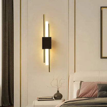Aplique de pared vertical moderno con luz LED