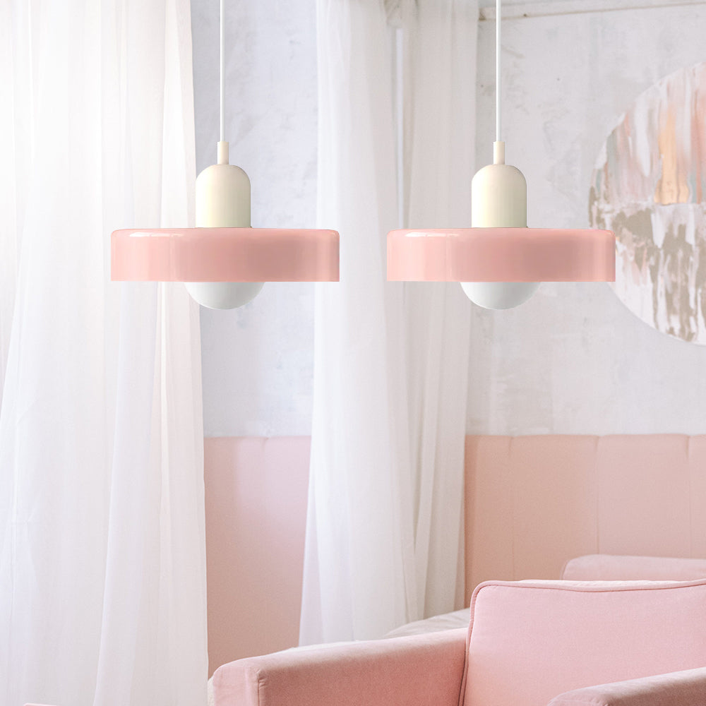 Lámpara colgante de vidriera Bauhaus