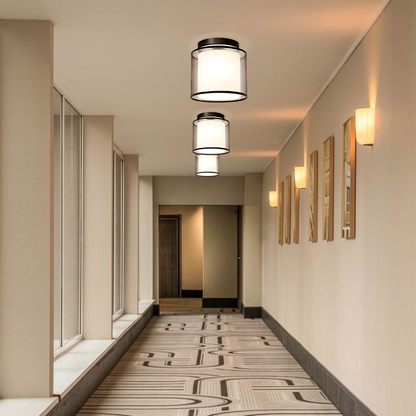 Lámpara de techo de tela antigua