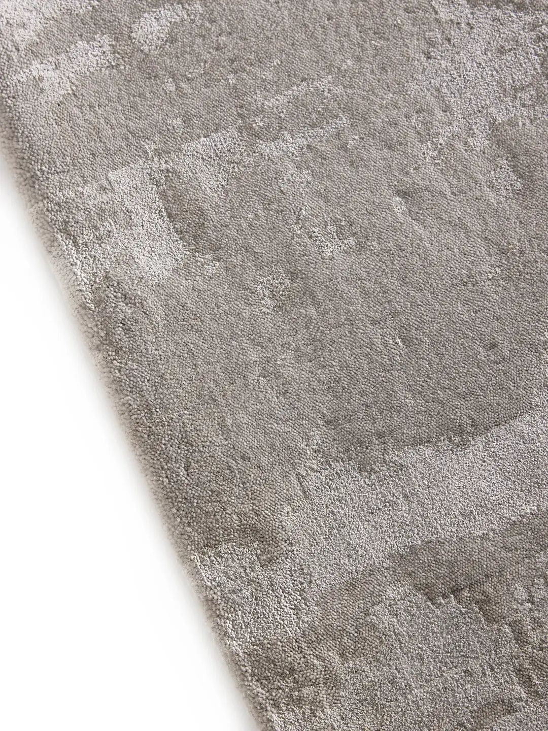 Alfombra gris de viscosa para sala de estar
