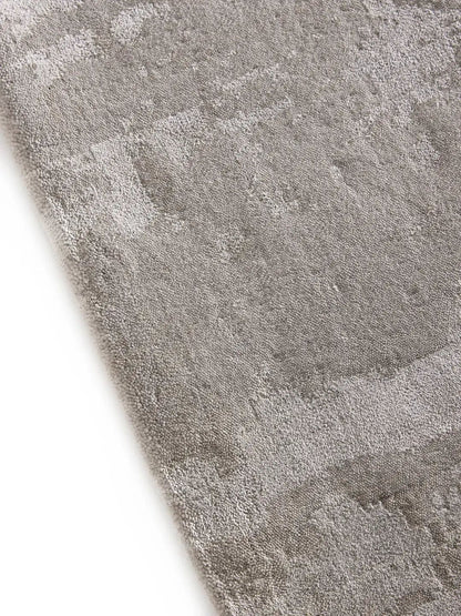 Alfombra gris de viscosa para sala de estar