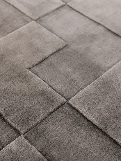 Alfombra marrón de lyocell para la sala de estar