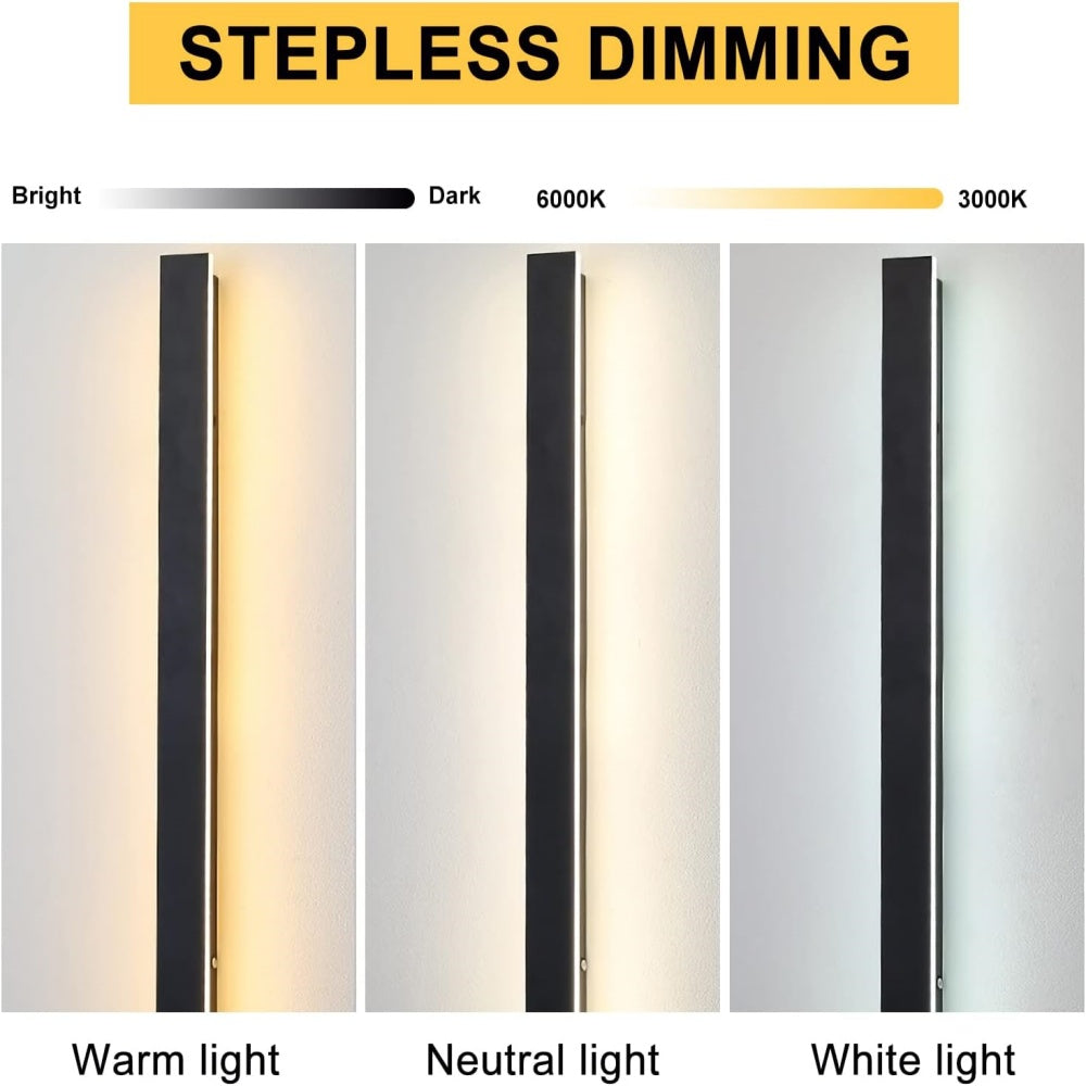 Luz de pared exterior LED negra IP65