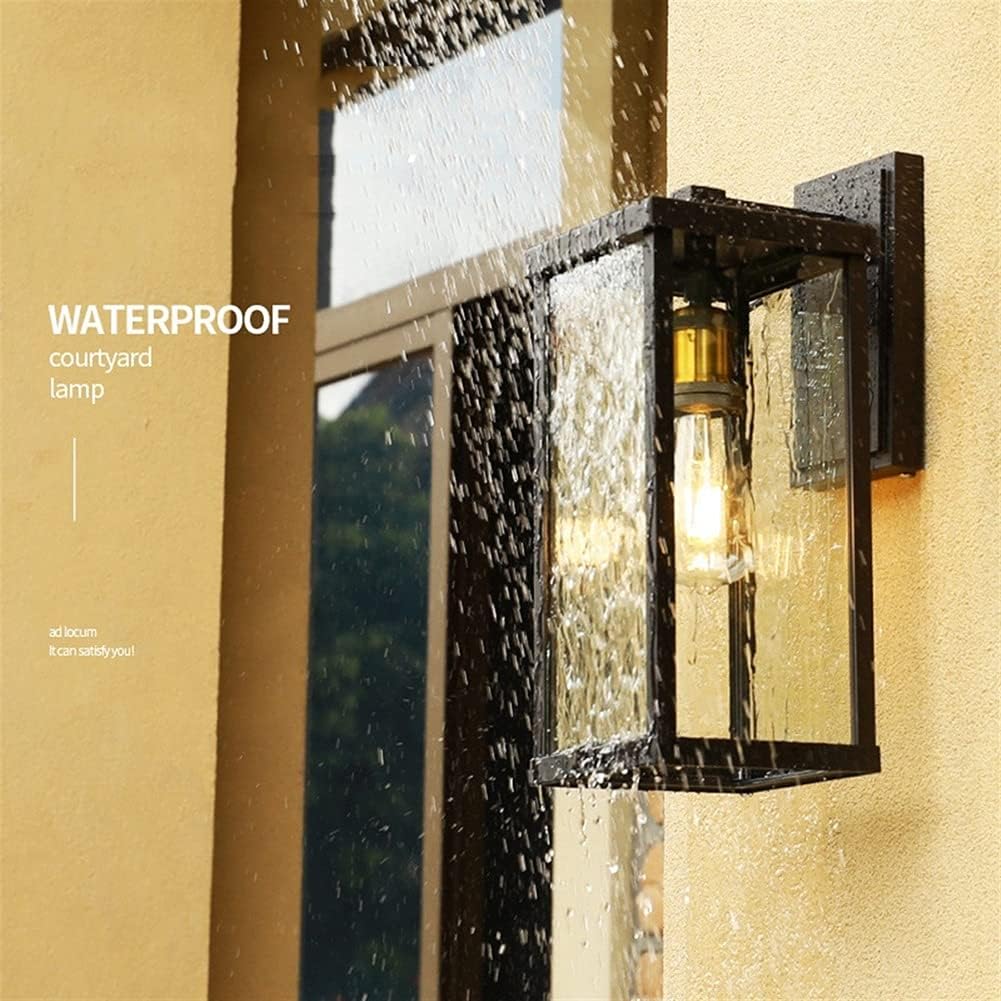 Lámpara de pared rectangular para exterior
