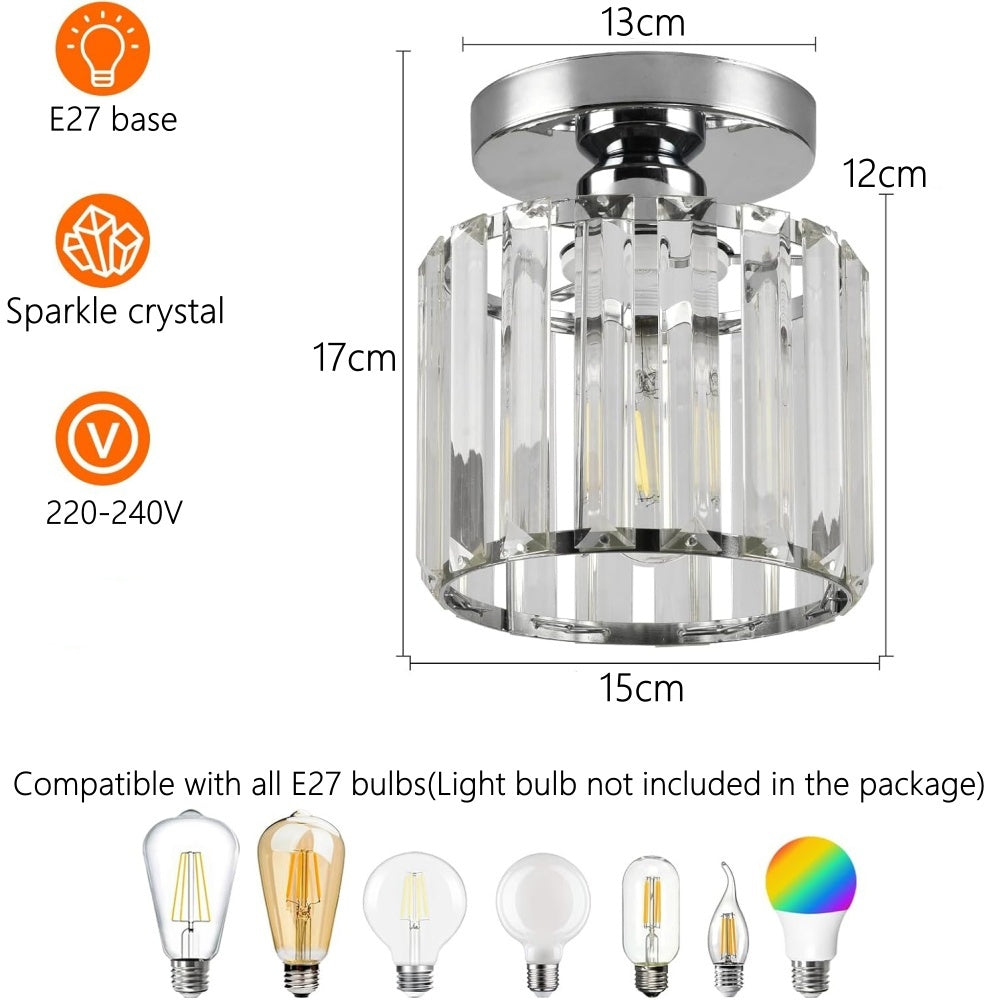 Lámpara de techo negra y elegante para pasillo