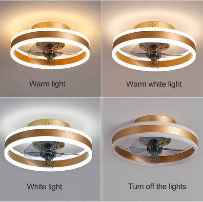 Ventilador de techo empotrado con luz LED