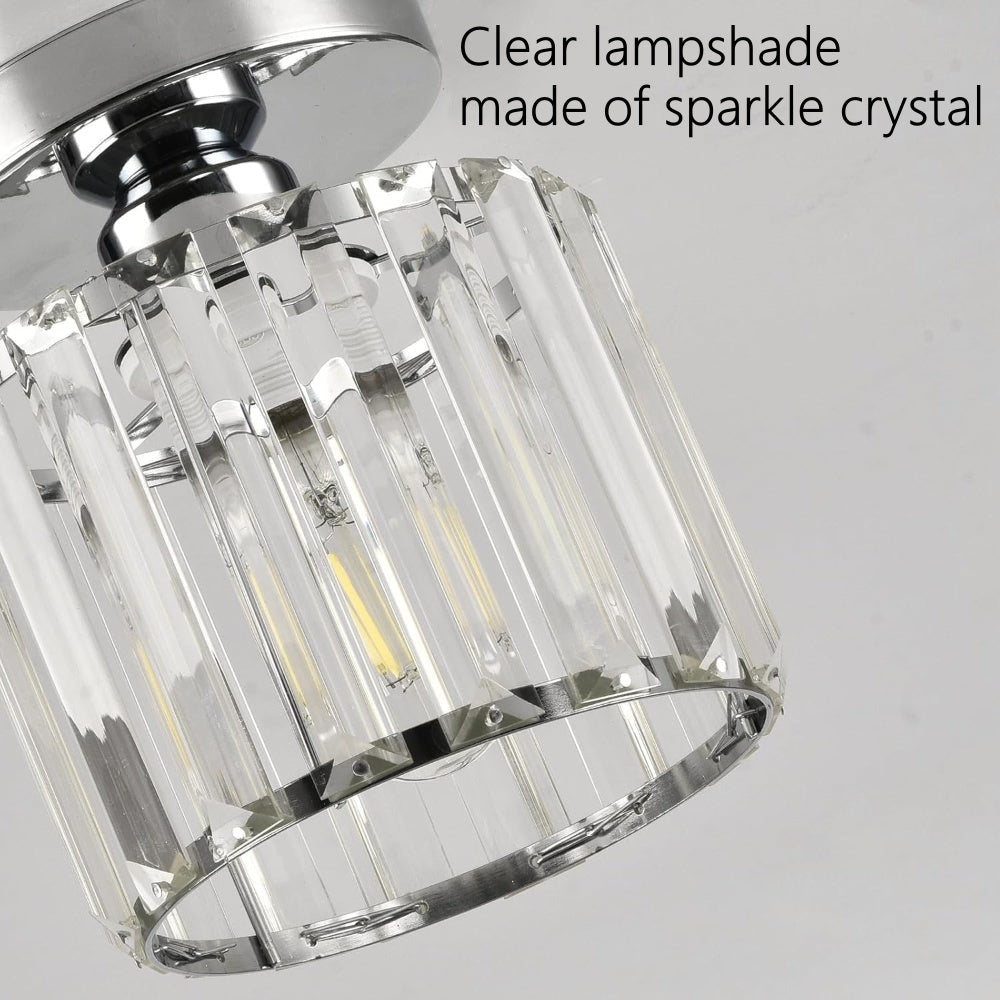 Juego de 2 lámparas de techo de cristal