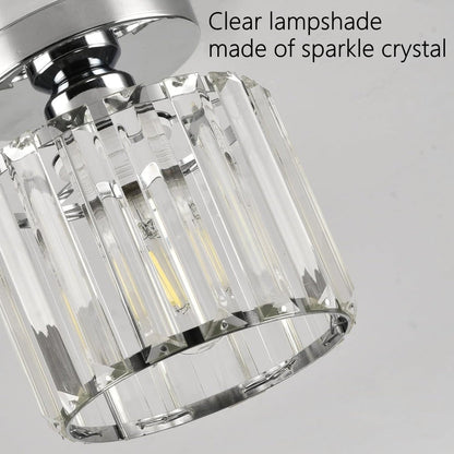 Juego de 2 lámparas de techo de cristal