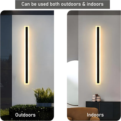 Lámpara de Pared Exterior Moderna Negra con LED IP65