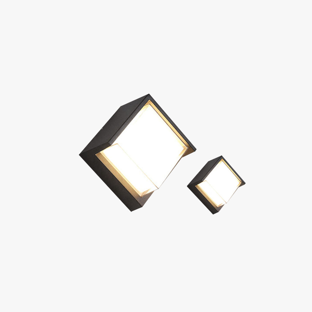 Luz de pared exterior LED geométrica