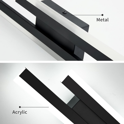 Aplique de pared largo de acrílico con luz LED