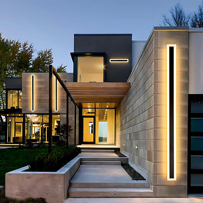 Lámpara de Pared Exterior Moderna Negra con LED IP65